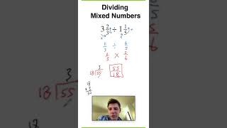 Dividing Fractions Mixed Numbers Fast Example Shorts [upl. by Ahsiket]