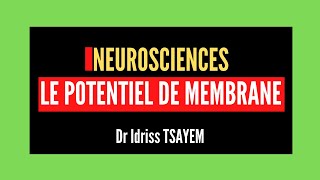 Médecine en 2 Minutes Neurosciences  Potentiel de Membrane [upl. by Sadiras]