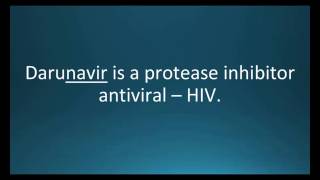 How to pronounce darunavir Prezista Memorizing Pharmacology Flashcard [upl. by Aivlys]