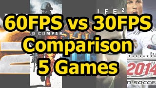 60FPS vs 30FPS Comparison  5 Games Tested  1080p60 [upl. by Hairam101]