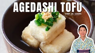 Delicious Deep Fried Tofu Recipe  Agedashi Tofu [upl. by Amikehs]