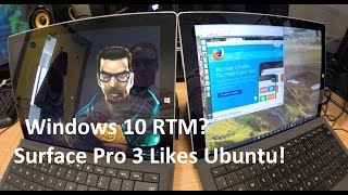 Windows 10 RTM Surface Pro 3 Half Life Ubuntu VMs [upl. by Ecilef]