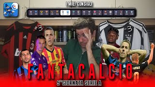 CONSIGLI FANTACALCIO 5°GIORNATA SCHIERO MORATA SUBIRÀ GOL LA JUVENTUS [upl. by Anallij722]