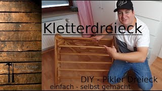 Kletterdreieck selber bauen  DIY Pikler Dreieck [upl. by Aicyle334]