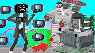 BOSS TV WOMAN VS BOSSES G MAN 5 0 amp TANK SKIBIDI TOILETS Cartoon Animation [upl. by Marriott873]