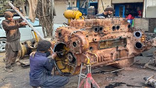 The Dozer Engine seized because the oil a lot was dirty  Engine Compelete Restoration [upl. by Aria703]