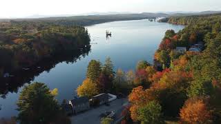 Bridgton Maine October 6 2022 Foliage tour by drone [upl. by Thirzi]